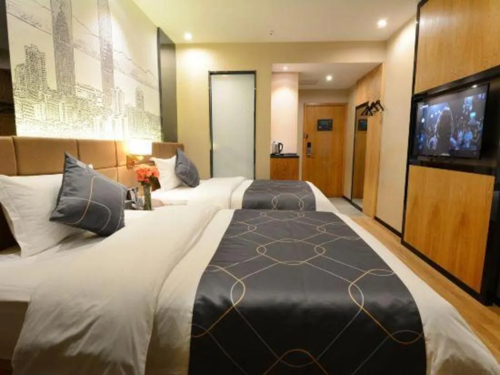 Bed in Chonpines Hotel North Xiamen Station Jimei University