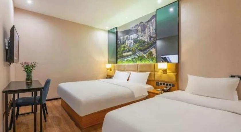 Bed in Chonpines Hotel North Xiamen Station Jimei University