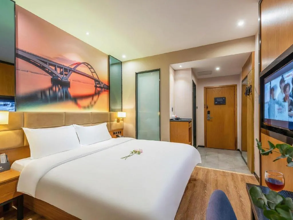 Bed in Chonpines Hotel North Xiamen Station Jimei University