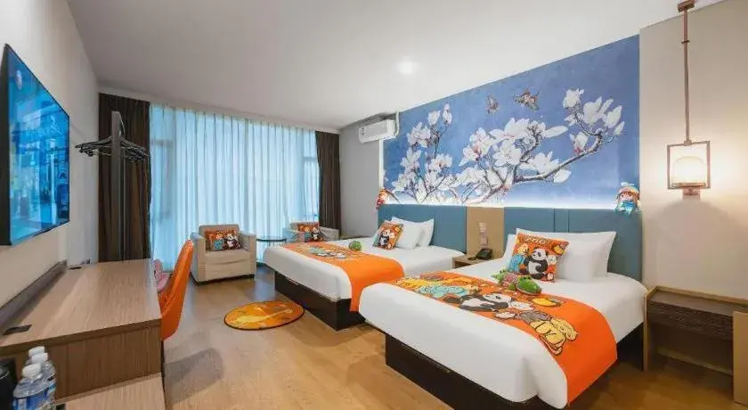 Bed in Magnotel Hotel Shanghai Railway Station Magnolia Plaza Bed in Magnotel Hotel Shanghai Railway Station Magnolia Plaza