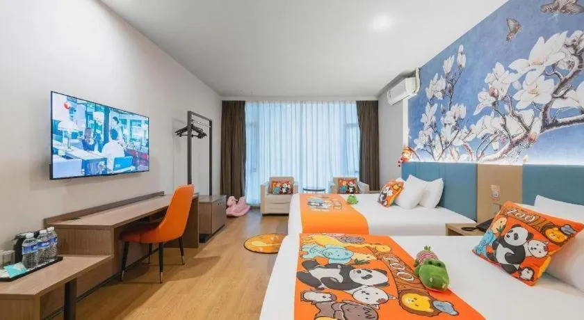 Bed in Magnotel Hotel Shanghai Railway Station Magnolia Plaza