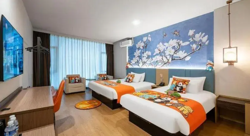 Bed in Magnotel Hotel Shanghai Railway Station Magnolia Plaza Bed in Magnotel Hotel Shanghai Railway Station Magnolia Plaza