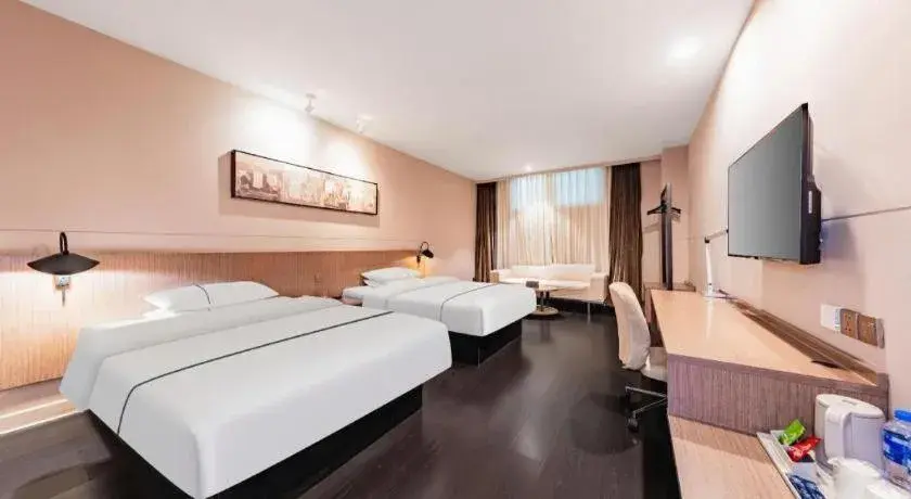 Bed in Jinjiang Inn Select Hohhot Chengjisihan Square Metro Station Bed in Jinjiang Inn Select Hohhot Chengjisihan Square Metro Station