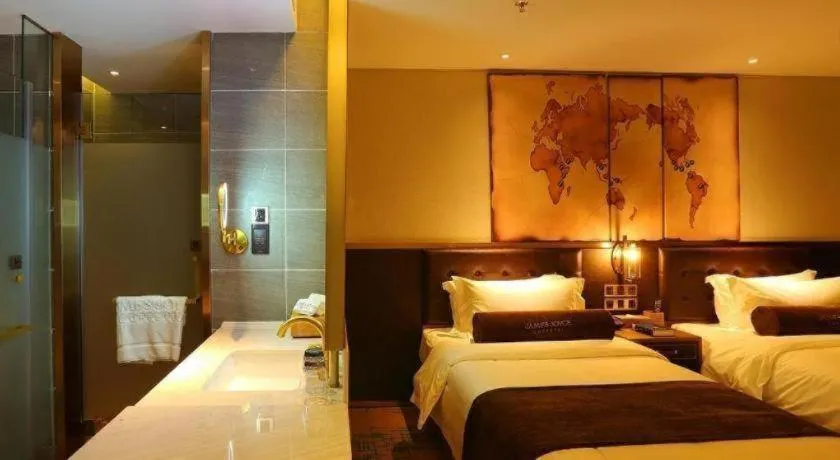 Bed in James Joyce Coffetel·Shenyang North Railway Station Shifu Square