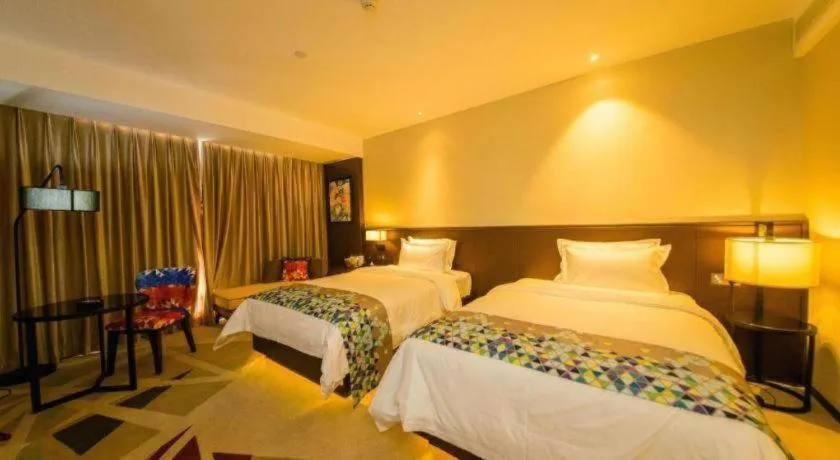 Bed in ZMAX Hotel Guangzhou Luogang Science City Shenzhou Road Metro Station