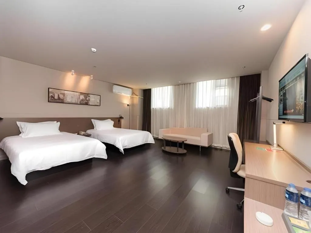 Bed in Jinjiang Inn Select Xuzhou High-speed Railway Station Kunpeng Road
