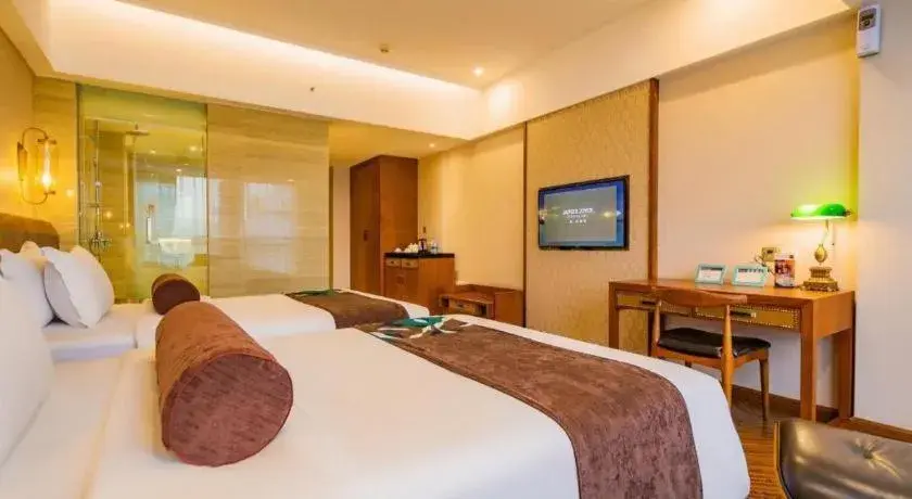 Bed in James Joyce Coffetel Chengdu Century City Convention and Exhibition Center Bed in James Joyce Coffetel Chengdu Century City Convention and Exhibition Center