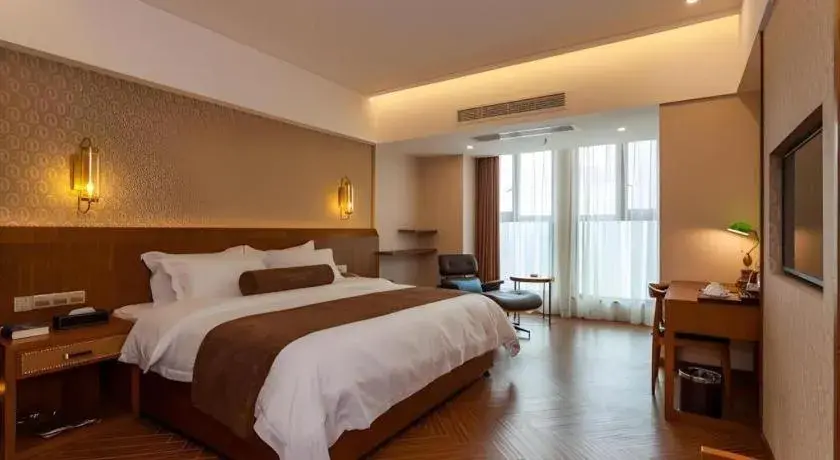 Bed in James Joyce Coffetel Chengdu Century City Convention and Exhibition Center Bed in James Joyce Coffetel Chengdu Century City Convention and Exhibition Center