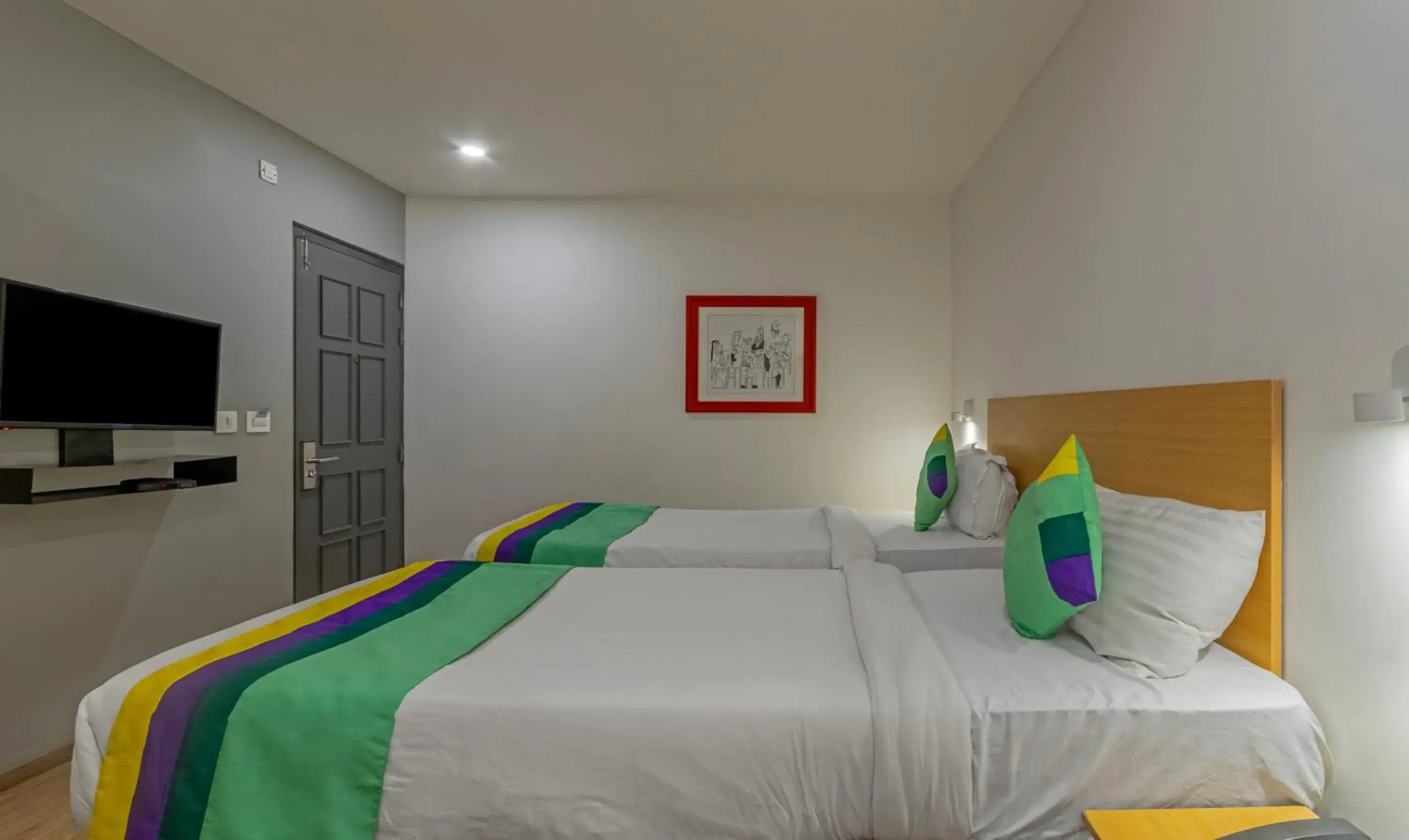 Bedroom, Bed in Treebo The Square Bedroom, Bed in Treebo The Square