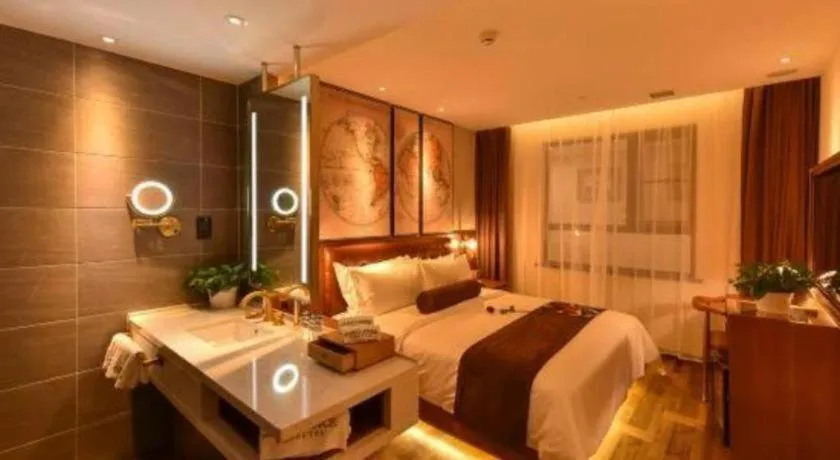 Bed in James Joyce Coffetel·Beijing Yizhuang Development Zone Dazu Square Tongji Road