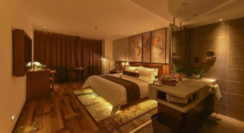 Bed in James Joyce Coffetel·Beijing Yizhuang Development Zone Dazu Square Tongji Road