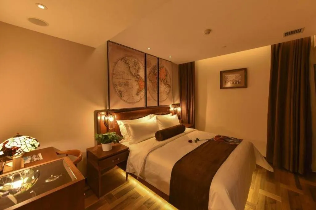 Bed in James Joyce Coffetel·Beijing Yizhuang Development Zone Dazu Square Tongji Road