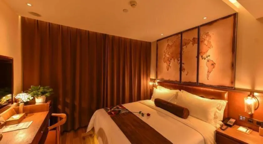 Bed in James Joyce Coffetel·Beijing Yizhuang Development Zone Dazu Square Tongji Road