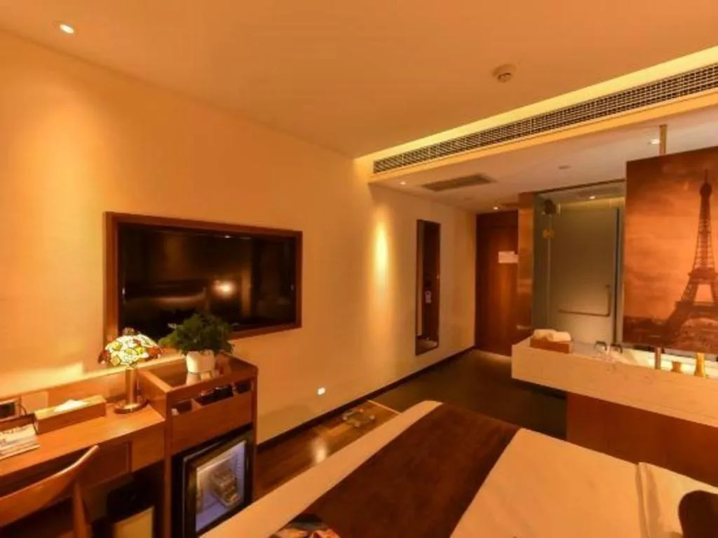 Bed in James Joyce Coffetel·Beijing Yizhuang Development Zone Dazu Square Tongji Road