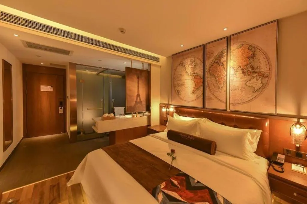 Bed in James Joyce Coffetel·Beijing Yizhuang Development Zone Dazu Square Tongji Road