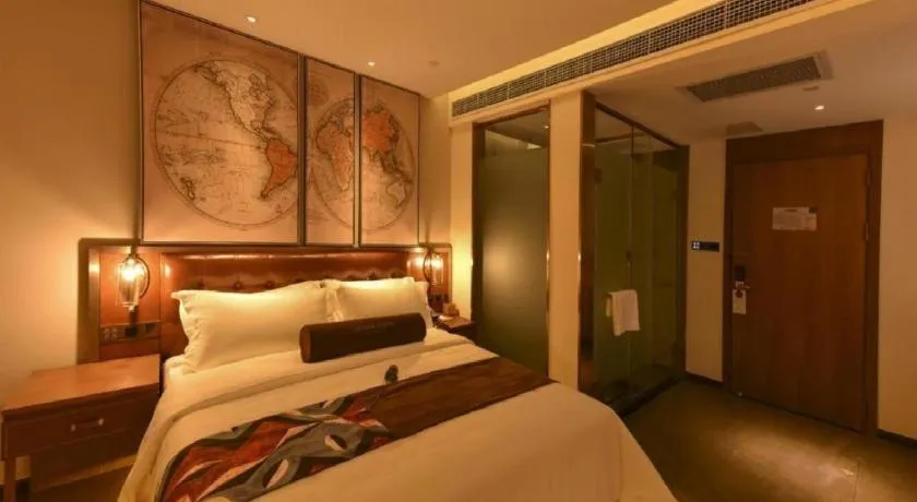 Bed in James Joyce Coffetel·Beijing Yizhuang Development Zone Dazu Square Tongji Road