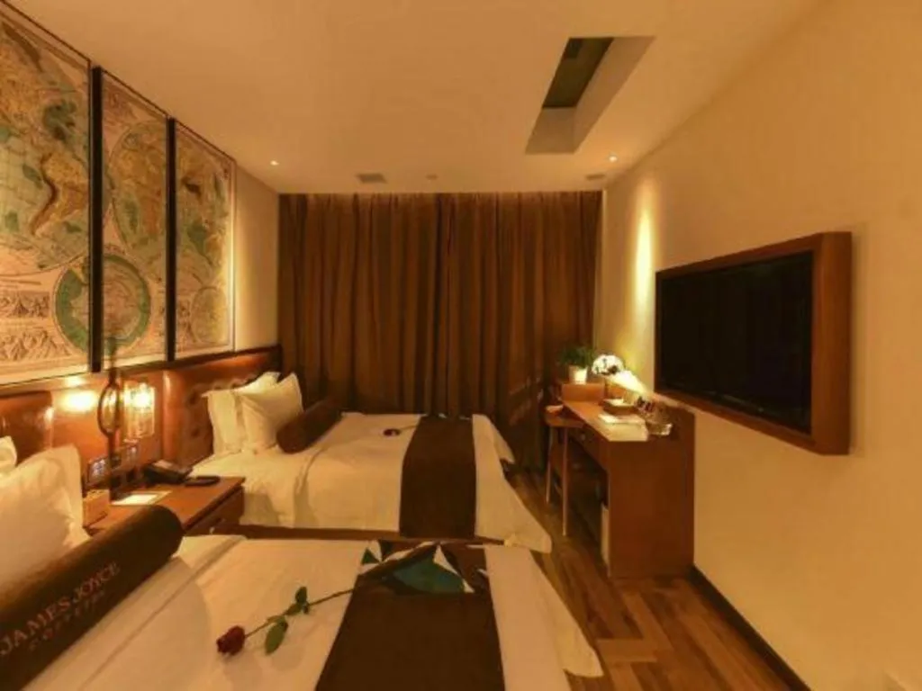 Bed in James Joyce Coffetel·Beijing Yizhuang Development Zone Dazu Square Tongji Road