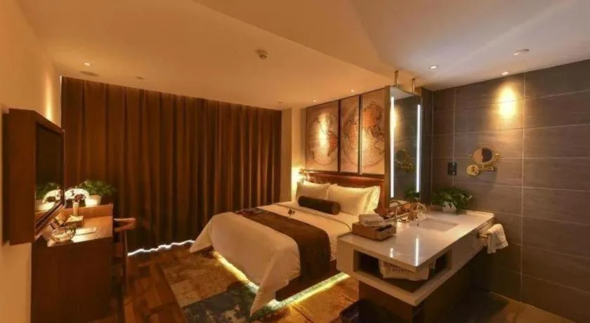 Bed in James Joyce Coffetel·Beijing Yizhuang Development Zone Dazu Square Tongji Road