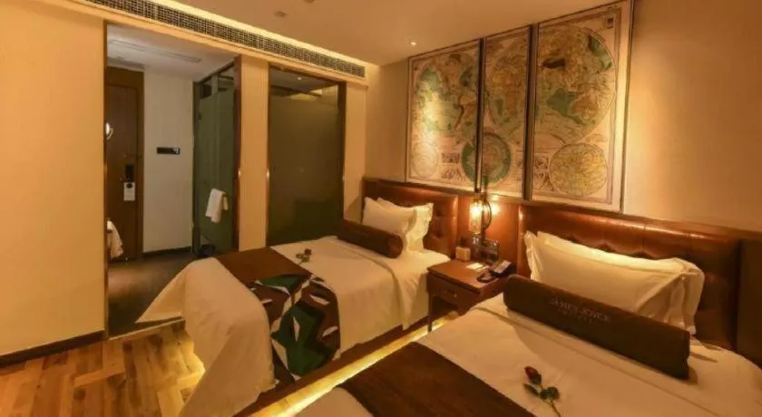 Bed in James Joyce Coffetel·Beijing Yizhuang Development Zone Dazu Square Tongji Road