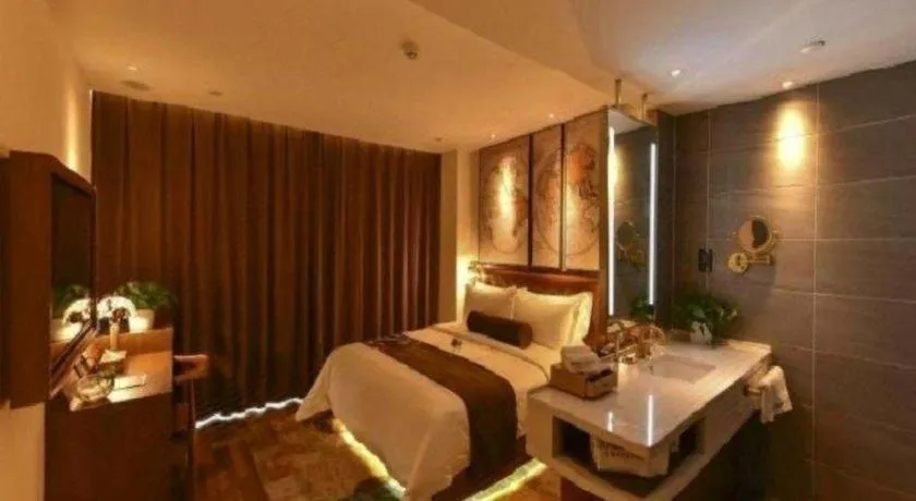 Bed in James Joyce Coffetel·Beijing Yizhuang Development Zone Dazu Square Tongji Road