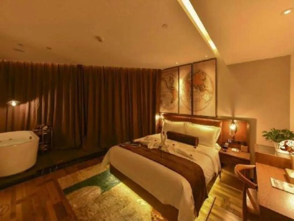 Bed in James Joyce Coffetel·Beijing Yizhuang Development Zone Dazu Square Tongji Road