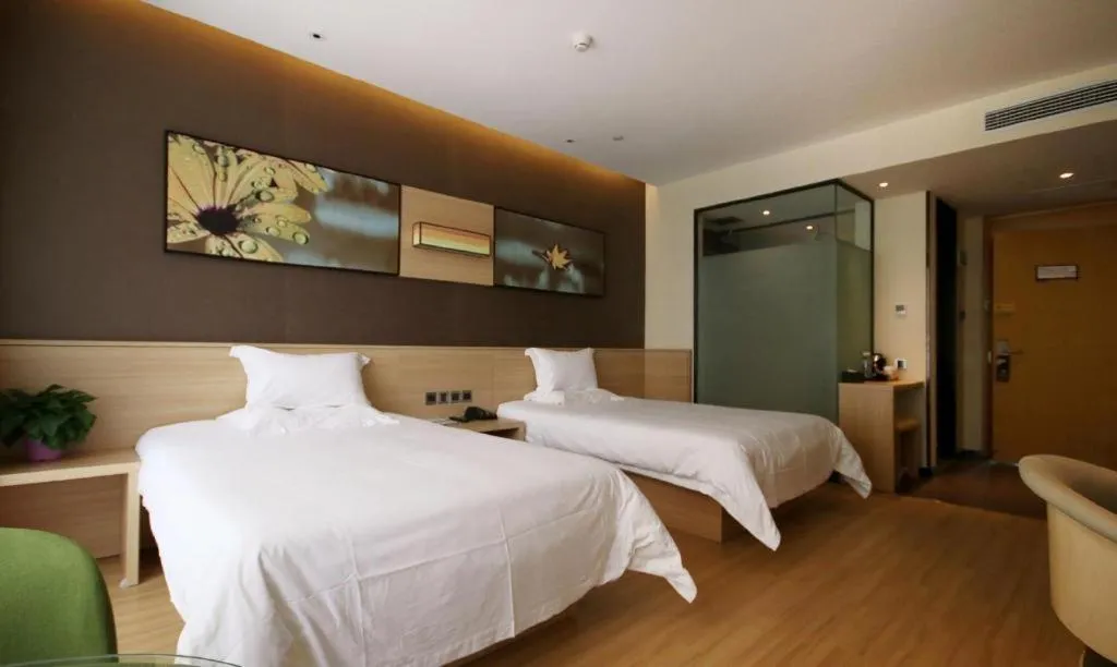 Bed in IU Hotel Zhangye High-Speed Railway Station