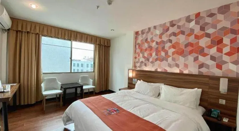 Bed in PAI Hotel Guangzhou Baiyun International Airport Zhongluotan Zhuliao Metro Station Bed in PAI Hotel Guangzhou Baiyun International Airport Zhongluotan Zhuliao Metro Station