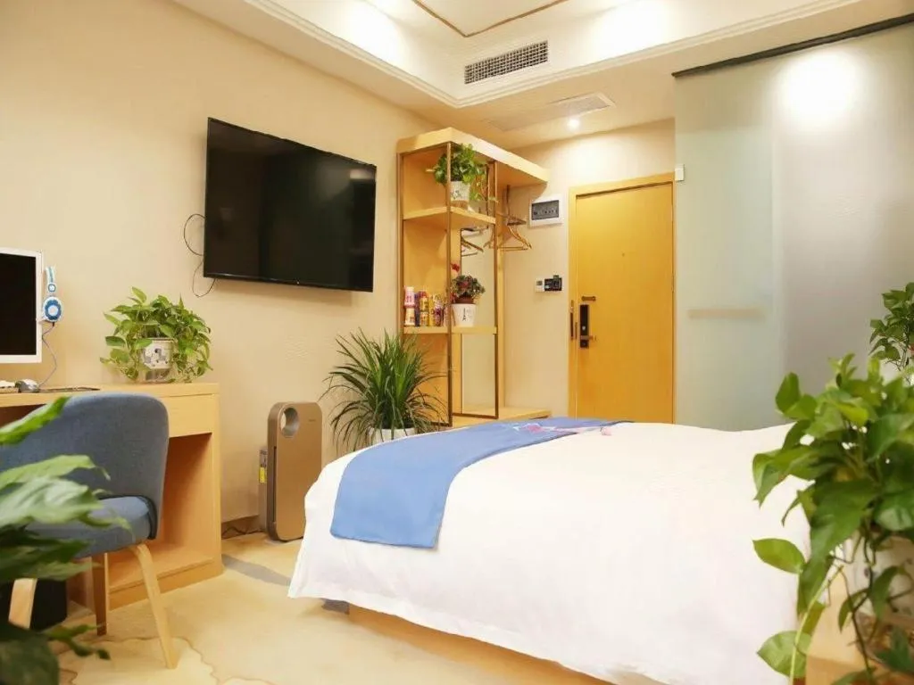 Bed in PAI Hotel·Chengdu Jintang Huaikou Huaizhou Avenue