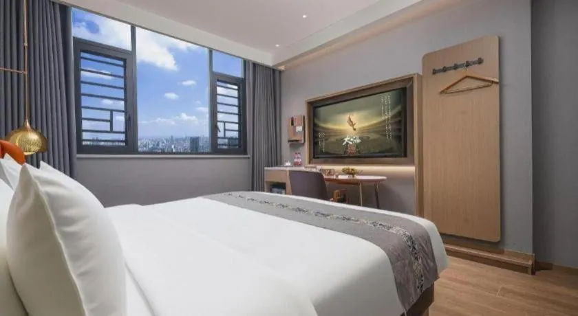 Bed in PAI Hotel·Chengdu Jintang Huaikou Huaizhou Avenue