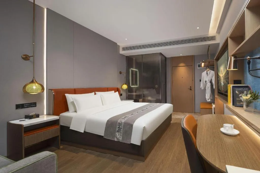 Bed in PAI Hotel·Chengdu Jintang Huaikou Huaizhou Avenue