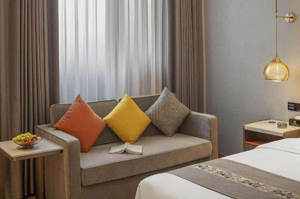 Bed in PAI Hotel·Chengdu Jintang Huaikou Huaizhou Avenue