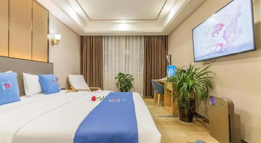 Bed in PAI Hotel·Chengdu Jintang Huaikou Huaizhou Avenue