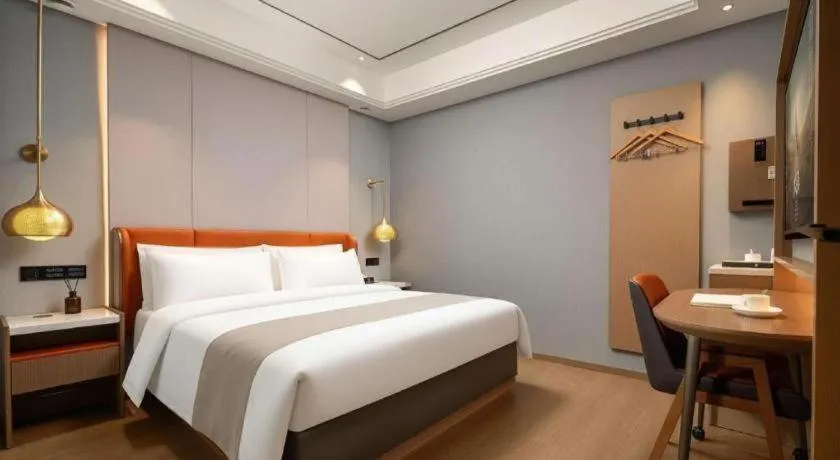 Bed in PAI Hotel·Chengdu Jintang Huaikou Huaizhou Avenue