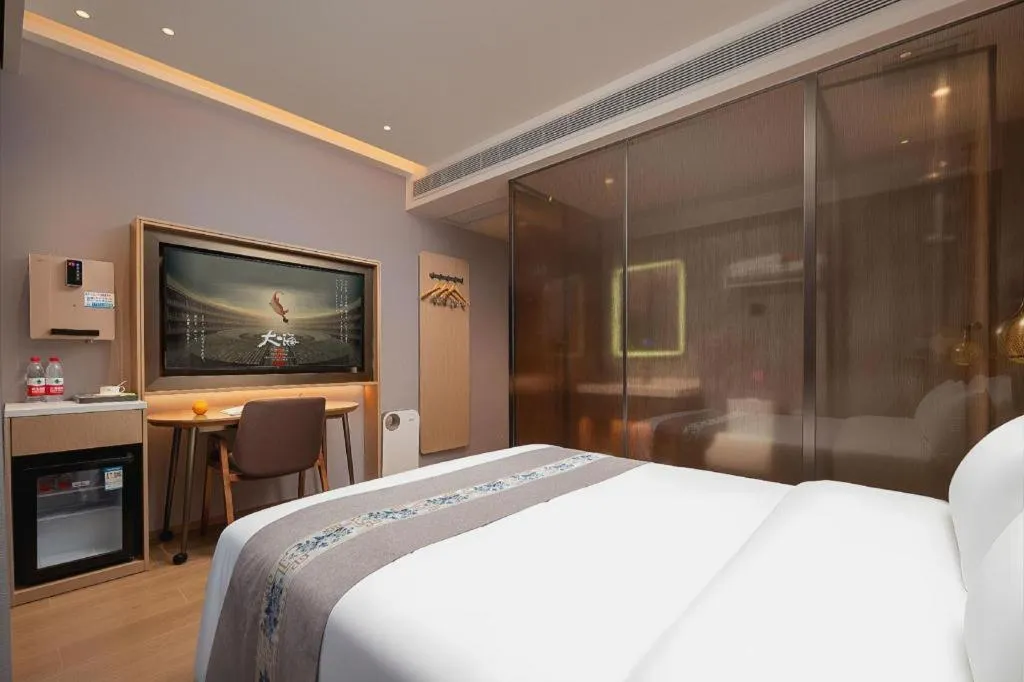 Bed in PAI Hotel·Chengdu Jintang Huaikou Huaizhou Avenue