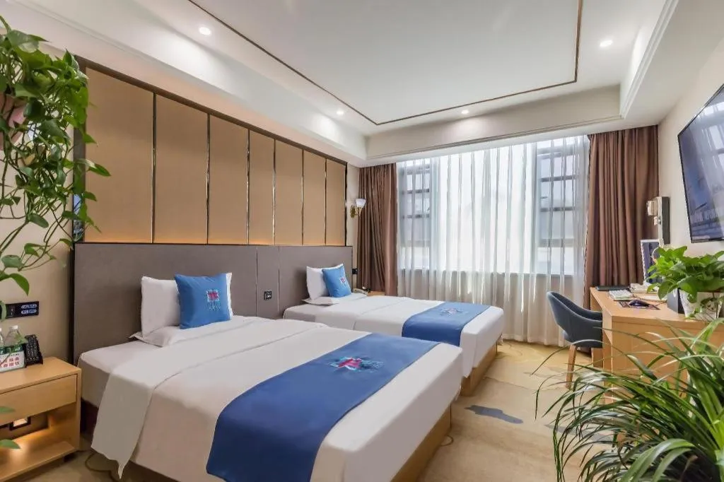 Bed in PAI Hotel·Chengdu Jintang Huaikou Huaizhou Avenue
