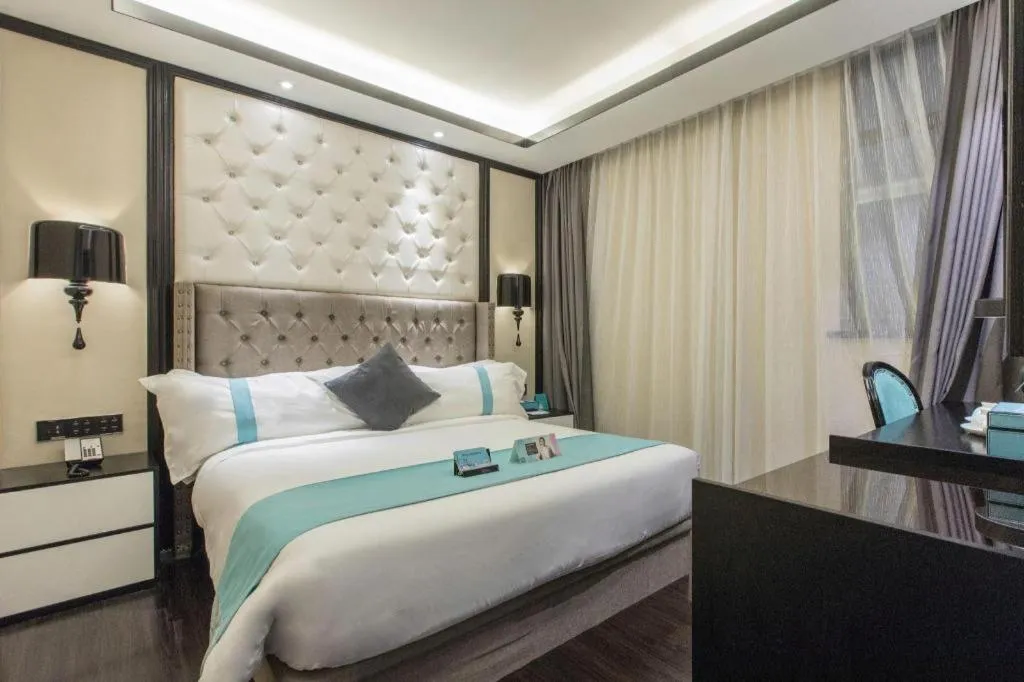 Bed in Xana Hotelle Shaghai Hongqiao Hub National Exhibition Center Qibao Lianming Road