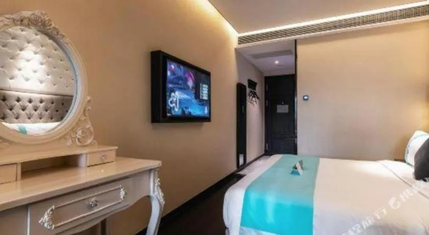 Bed in Xana Hotelle Shaghai Hongqiao Hub National Exhibition Center Qibao Lianming Road