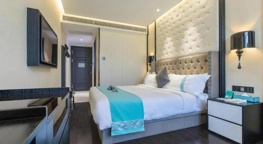 Bed in Xana Hotelle Shaghai Hongqiao Hub National Exhibition Center Qibao Lianming Road