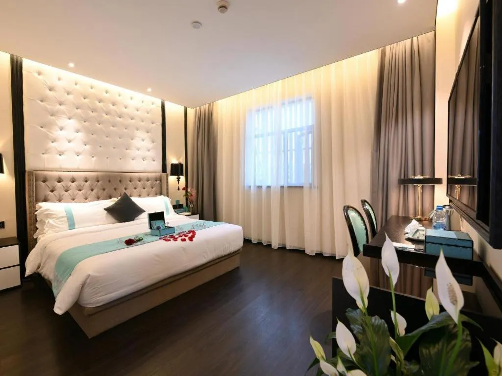 Bed in Xana Hotelle Shaghai Hongqiao Hub National Exhibition Center Qibao Lianming Road