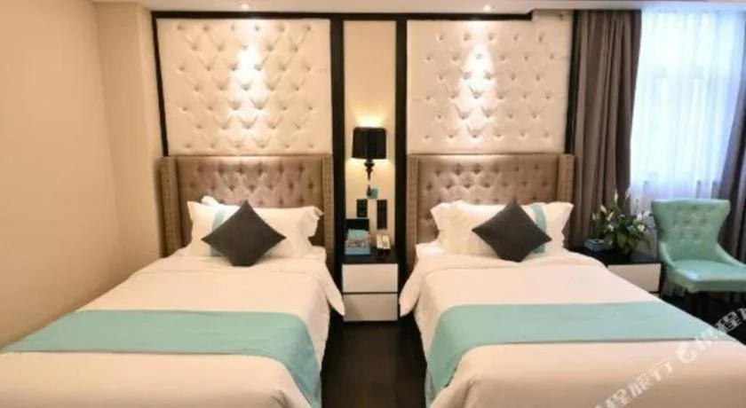 Bed in Xana Hotelle Shaghai Hongqiao Hub National Exhibition Center Qibao Lianming Road