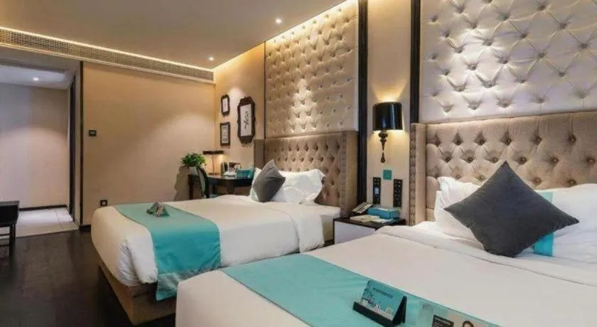 Bed in Xana Hotelle Shaghai Hongqiao Hub National Exhibition Center Qibao Lianming Road
