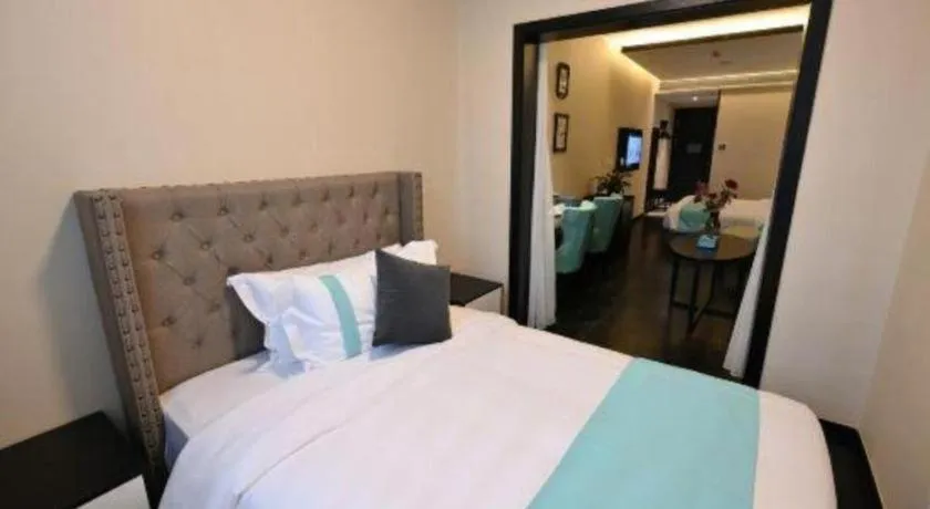 Bed in Xana Hotelle Shaghai Hongqiao Hub National Exhibition Center Qibao Lianming Road