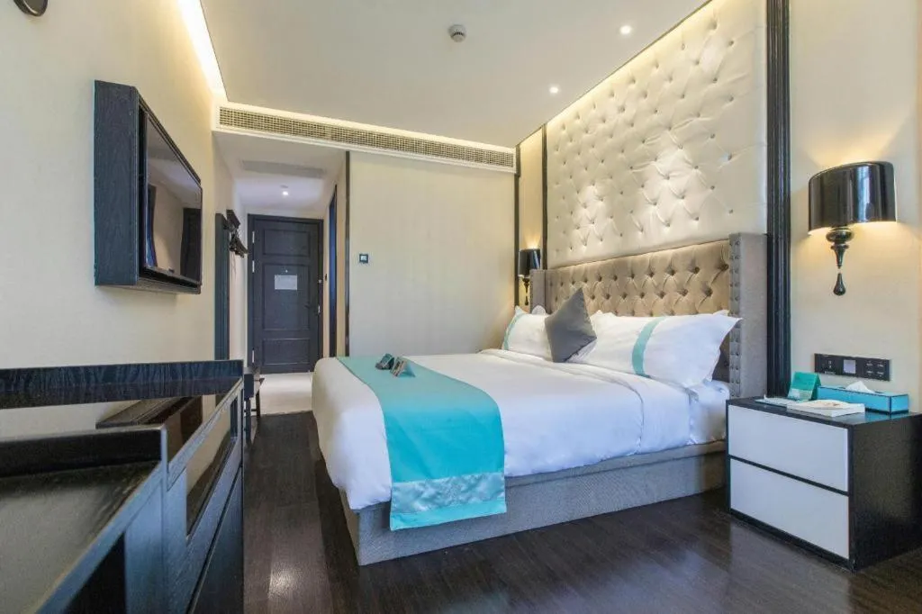 Bed in Xana Hotelle Shaghai Hongqiao Hub National Exhibition Center Qibao Lianming Road