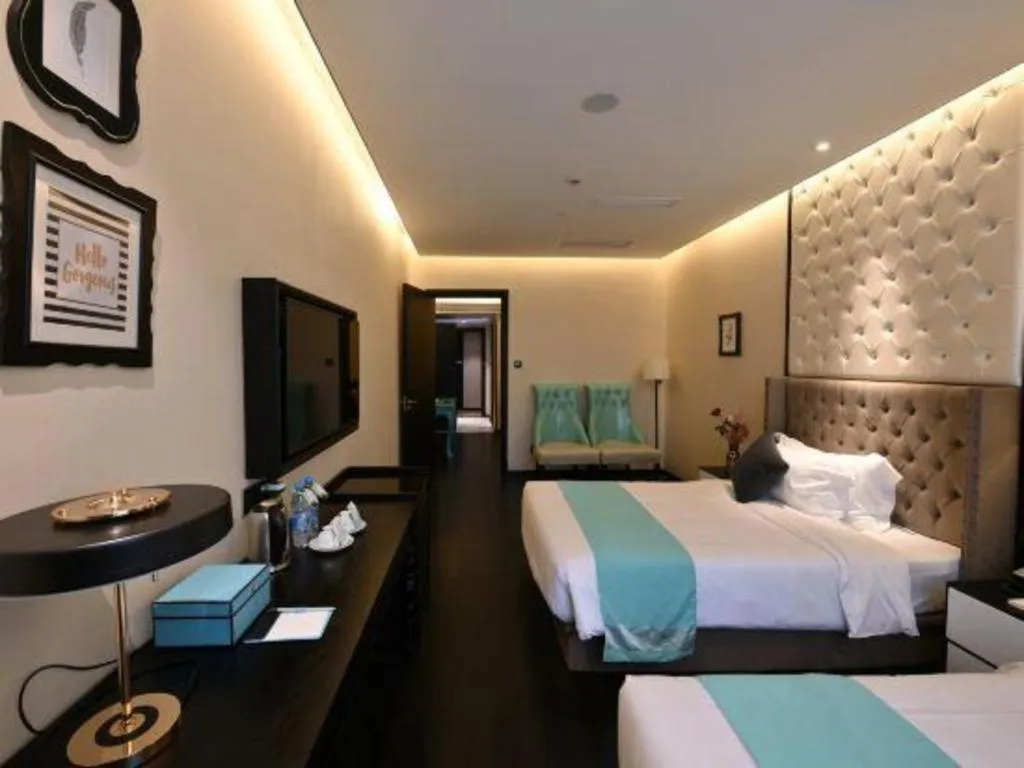 Bed in Xana Hotelle Shaghai Hongqiao Hub National Exhibition Center Qibao Lianming Road