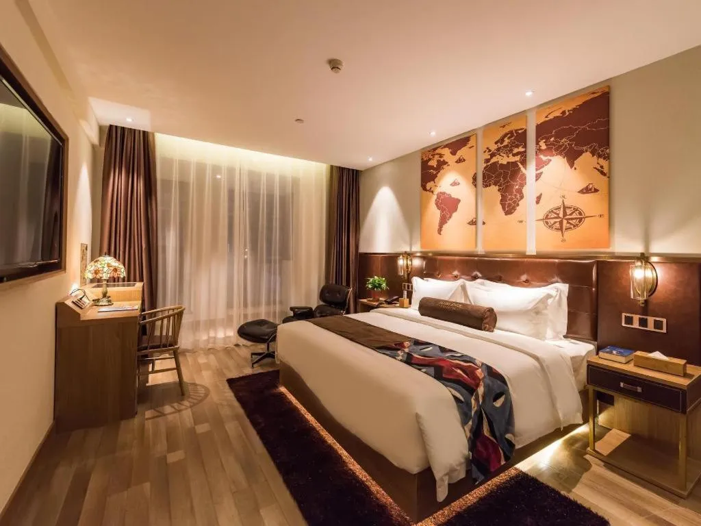 Bed in James Joyce Coffetel Zhengzhou CBD Exhibition Center Provincial People's Hospital