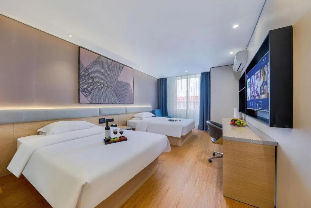 Bed in IU Hotel·Jiayuguan People's Shopping Mall