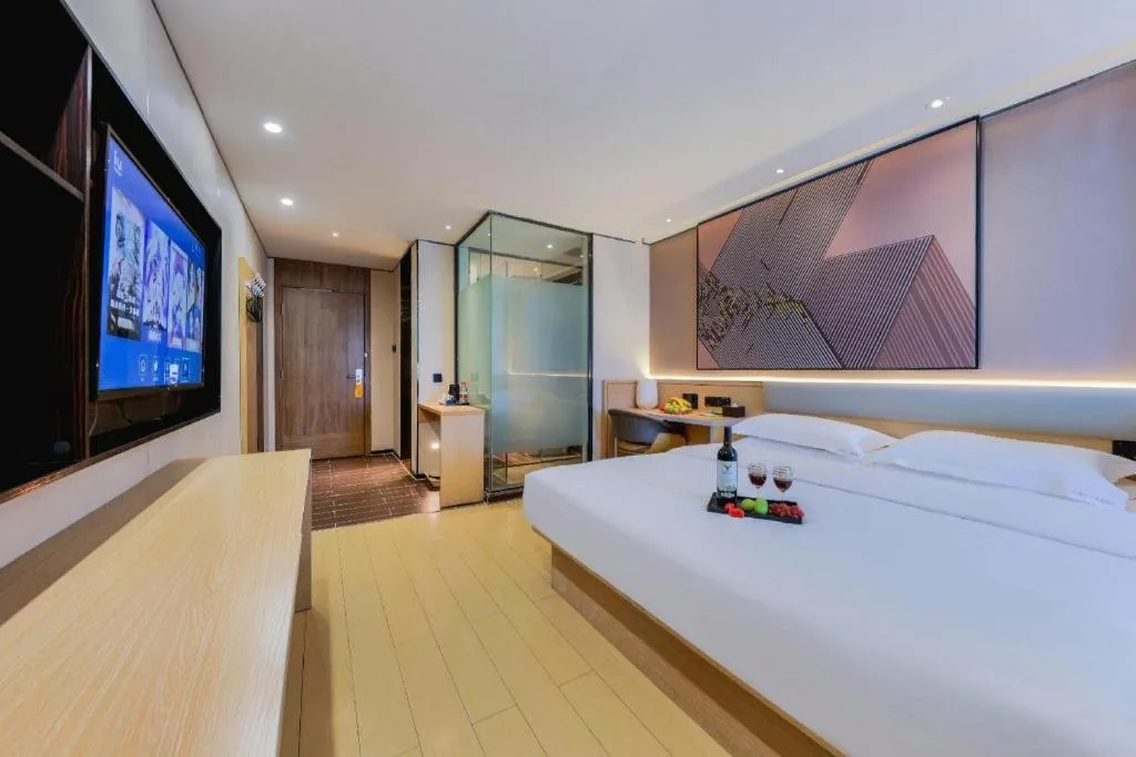 Bed in IU Hotel·Jiayuguan People's Shopping Mall