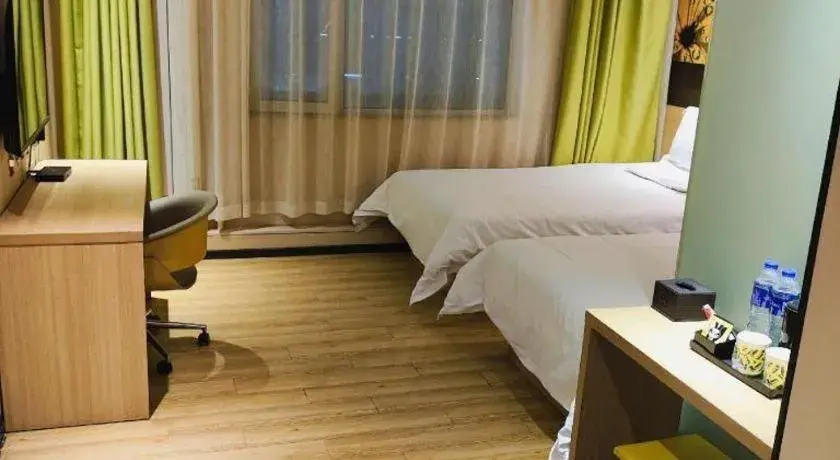 Bed in IU Hotel·Yangquan Xinjian Street Tianqiao Bed in IU Hotel·Yangquan Xinjian Street Tianqiao
