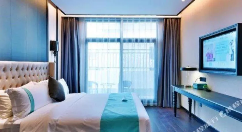 Bed in Xana Hotelle Chengdou Xindu Sanhechang Metro Station