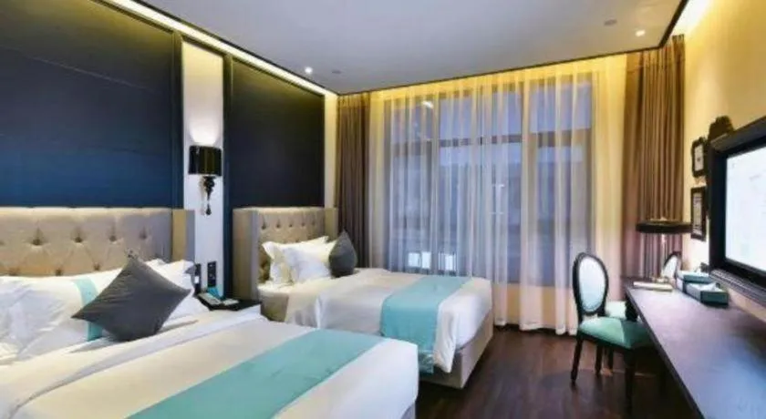 Bed in Xana Hotelle Chengdou Xindu Sanhechang Metro Station